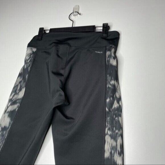 Adidas Womens Leggings Size M Capri Black Mid Rise Athletic Workout Active - Picture 12 of 13